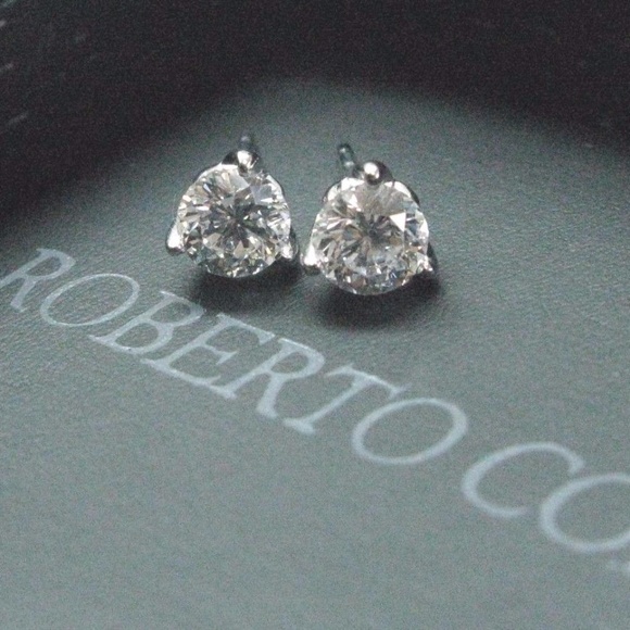 Roberto Coin Jewelry Roberto Coin 8kt Cento Diamond Tulip Stud Earring Poshmark